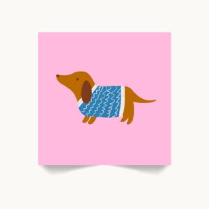 Dog in Blue Sweater