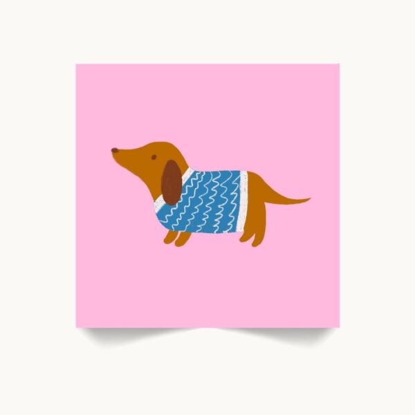 Dog in Blue Sweater