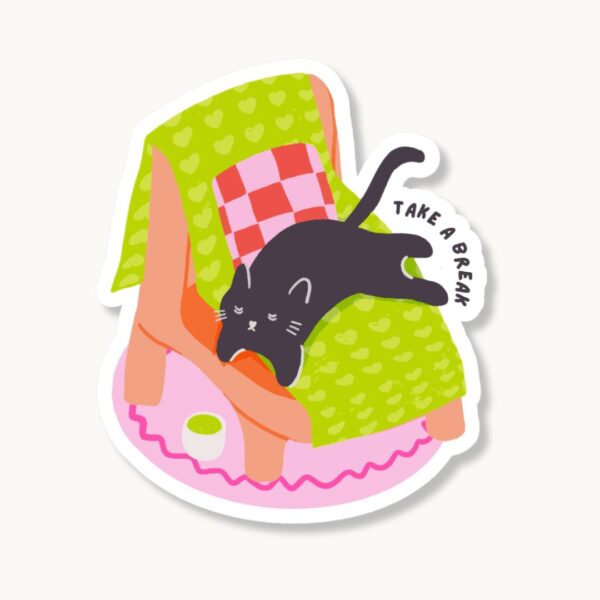 Take a Break Black Cat