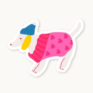 Dog in Heart Sweater